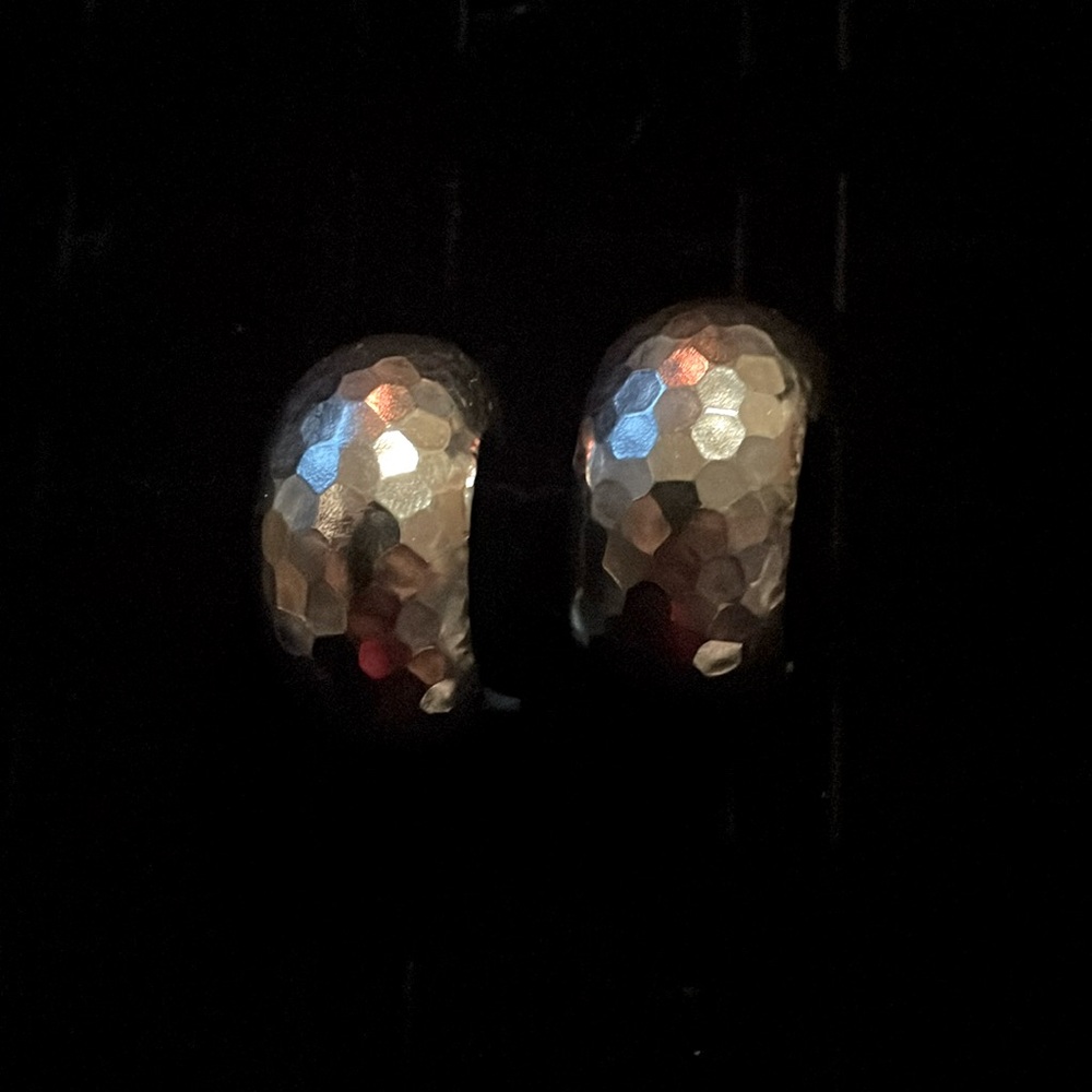 Vintage silver hoops